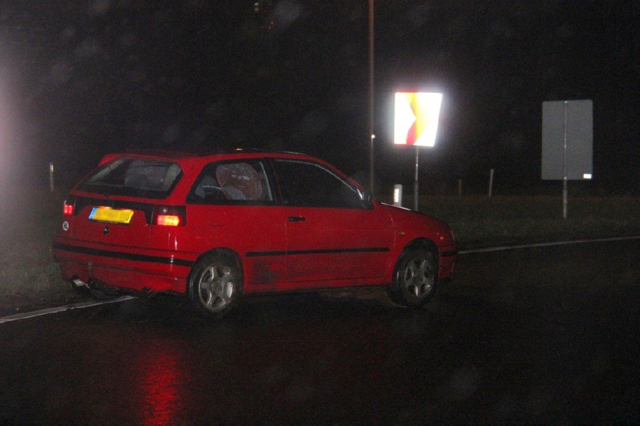 Rechtdoor in de sloot N206 Katwijk
